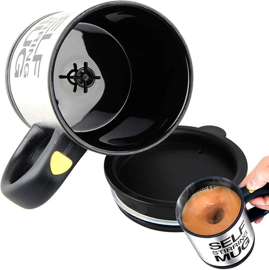 Self Stirring Mug for Coffee Tea - Stainless Steel 1 Pc
