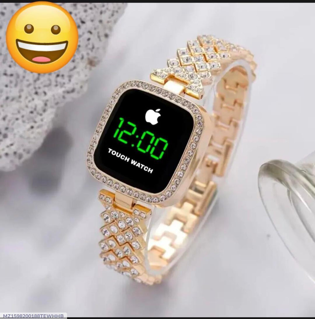 Women's Gold Touch Watch with Crystal Strap