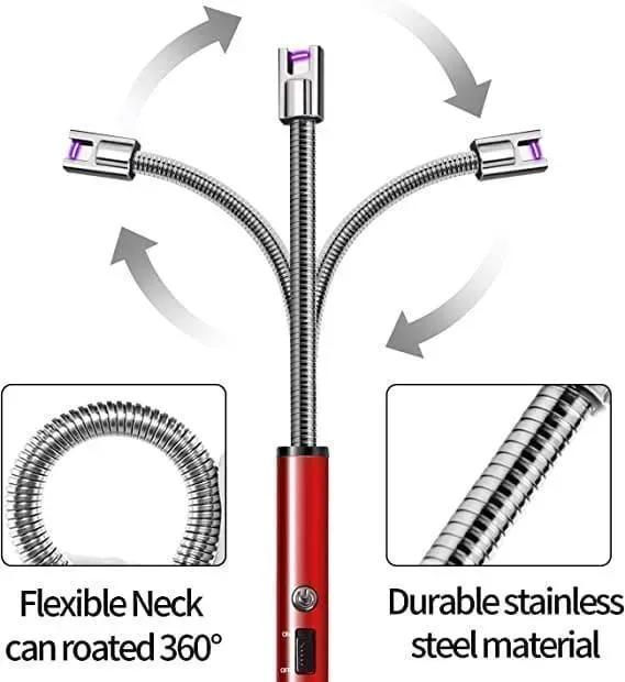 Electric Lighter Stainless Steel Portable Rechargeable