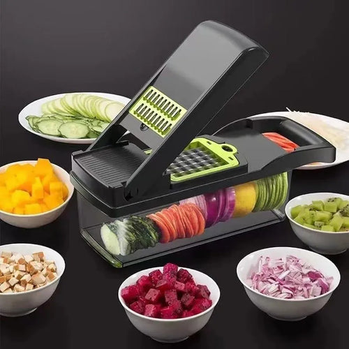 16-Piece Stainless Steel Vegetable Cutter Set with Slicer & Peeler