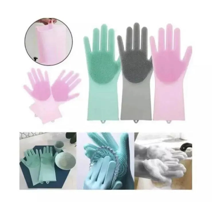 Silicone Kitchen Gloves for Safe Cleaning & Pet Care