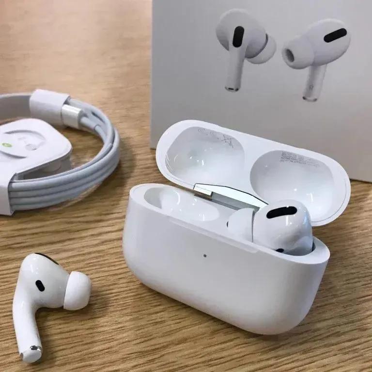 White Wireless Airpods with ANC & Touch Controls