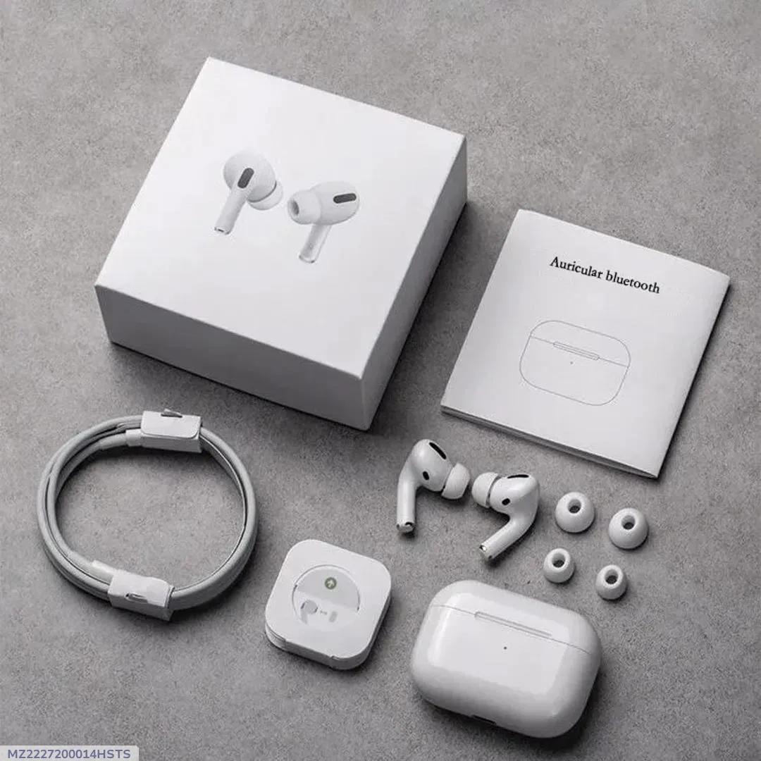 White Wireless Airpods with ANC & Touch Controls