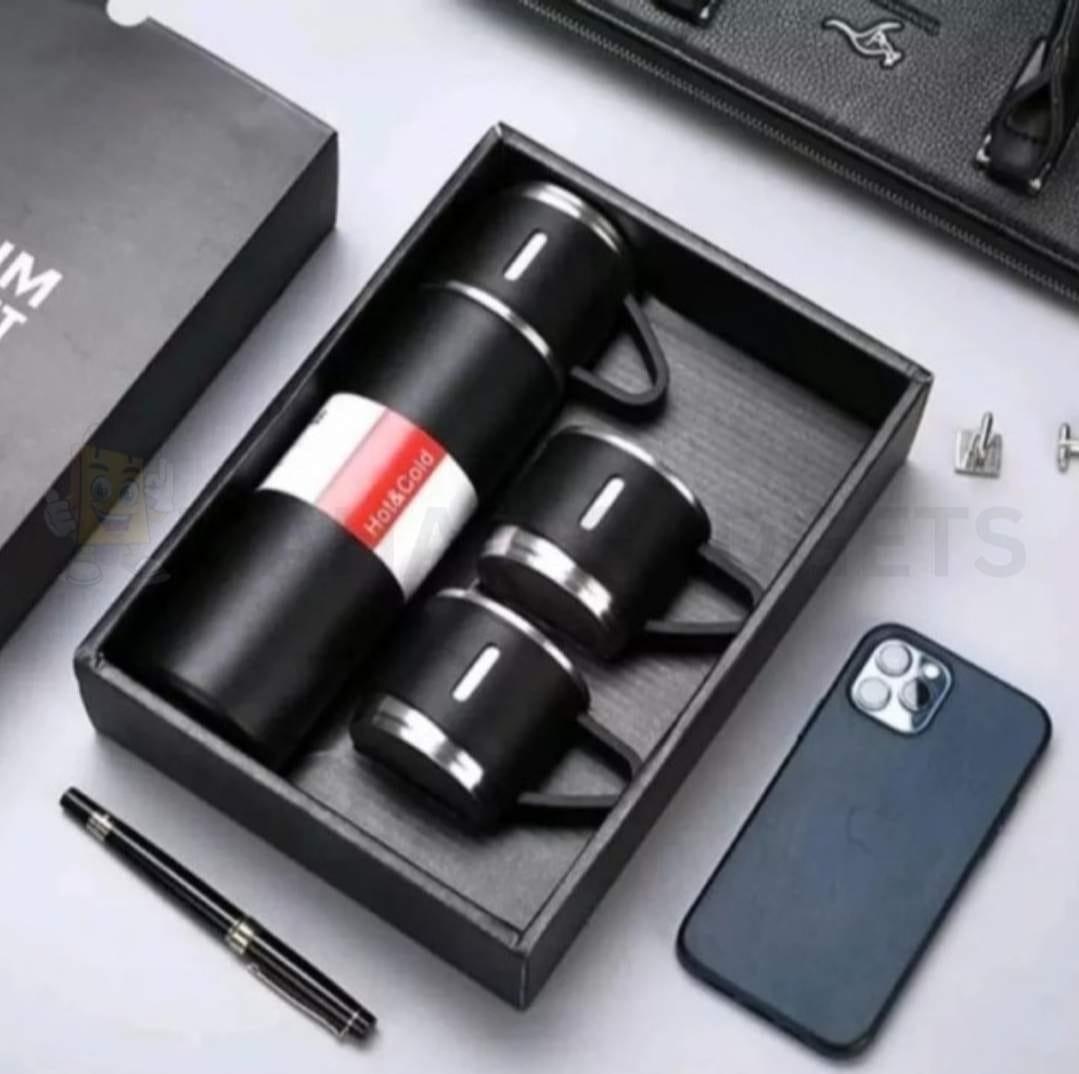 Vacuum Flask Set Green 500ml 12Hr Cold Keep