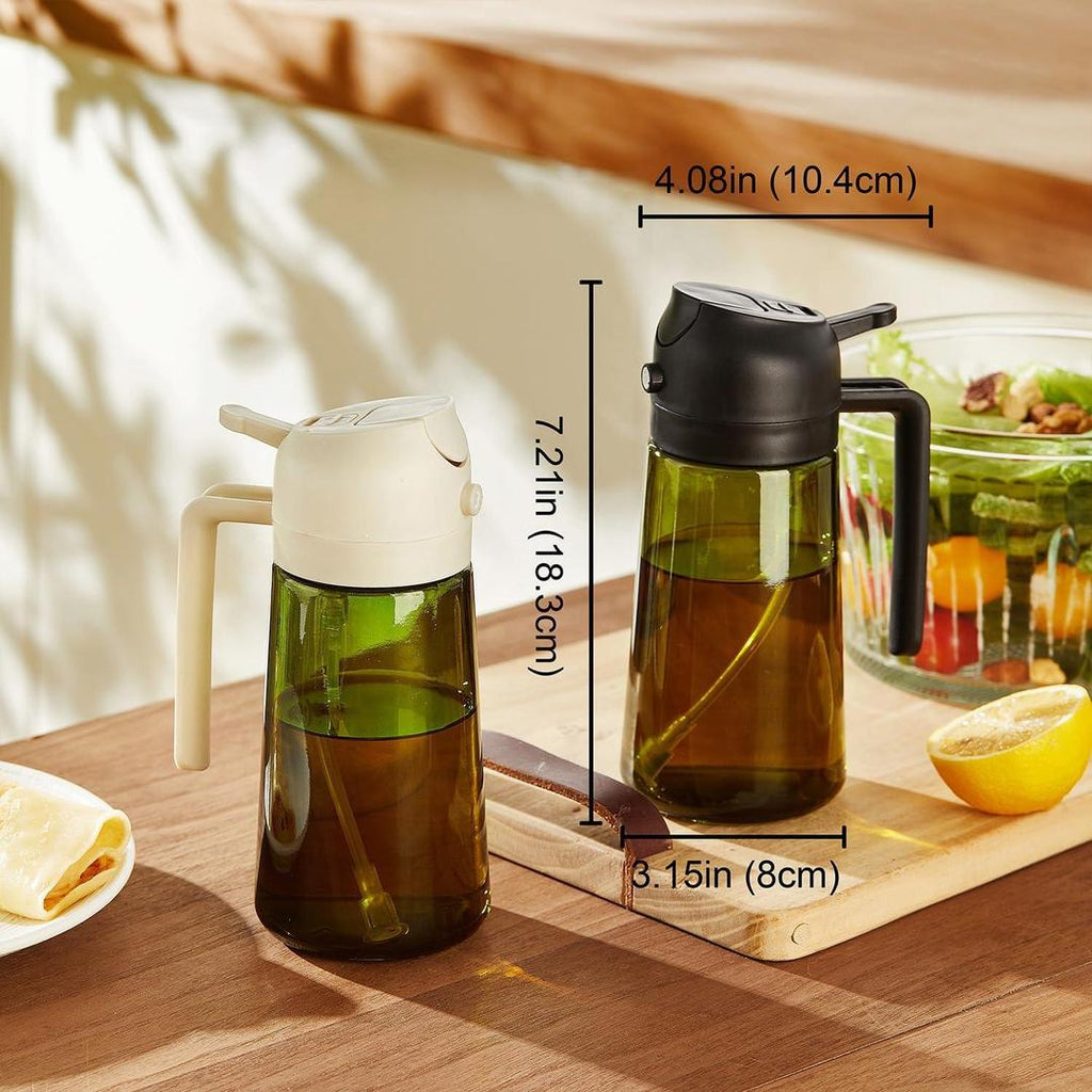 Premium Glass Oil Spray Bottle with Spray Nozzle