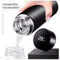 Digital Temperature Water Bottle with Tea Filter Black