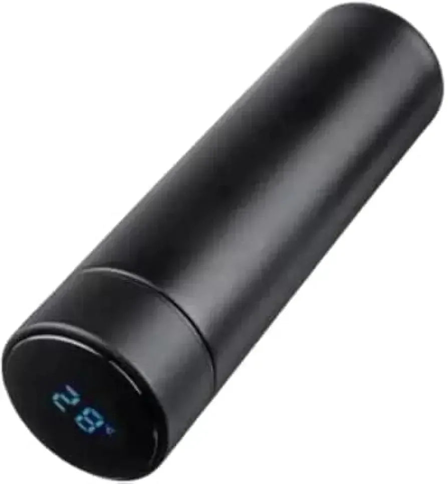 Digital Temperature Water Bottle with Tea Filter Black