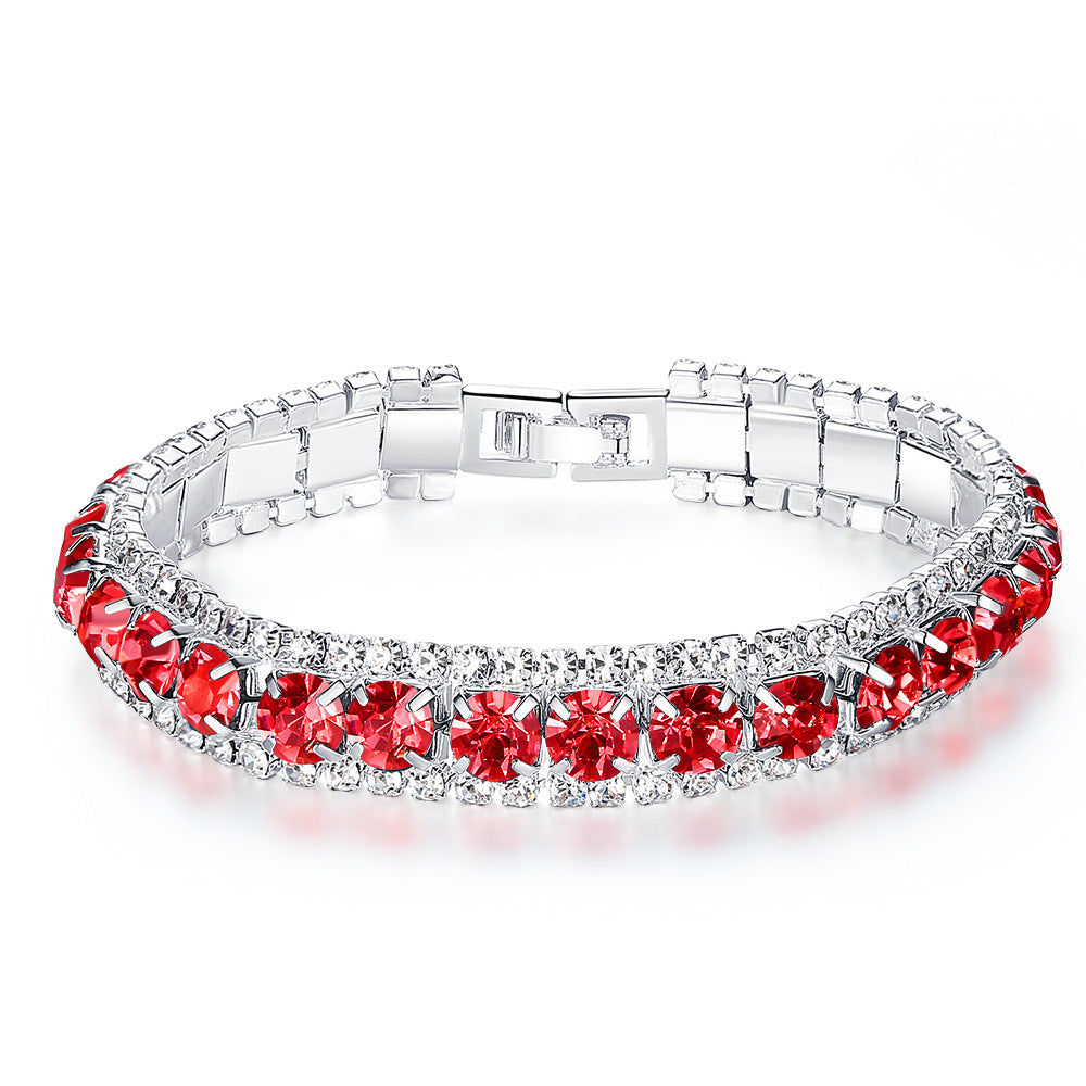 Blue Crystal Bracelet for Women Wedding Office Daily Wear