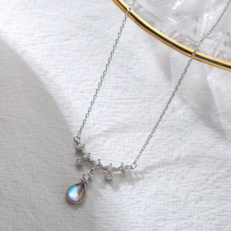 Sterling Silver Moonstone Necklace for Women