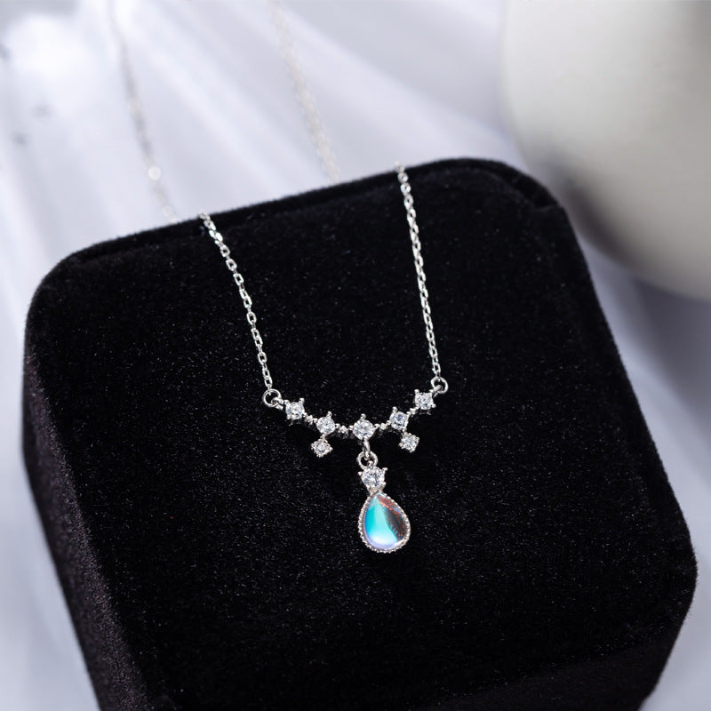 Sterling Silver Moonstone Necklace for Women