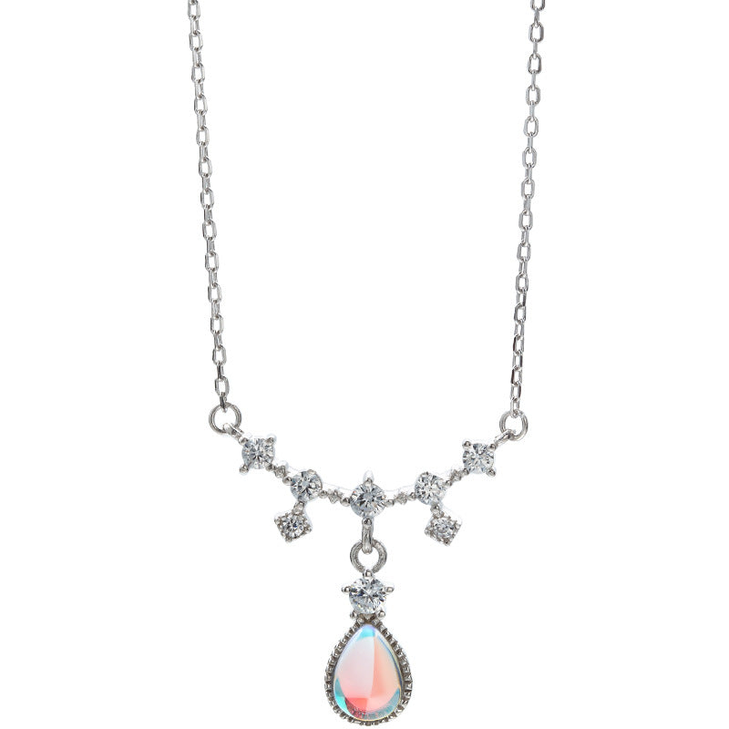 Sterling Silver Moonstone Necklace for Women