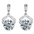 Korean Style Zircon Earrings White Gold Non Allergic