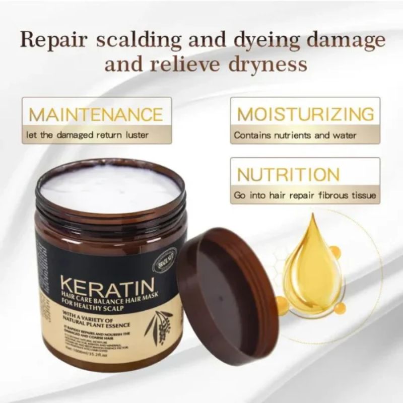 Brazil Nut Keratin Hair Mask 500ml | Nourishing, Strengthening & Smoothing Hair Treatment