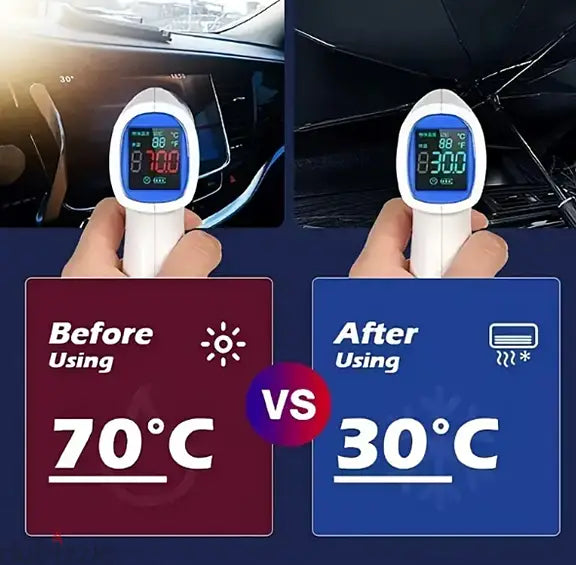 Foldable Car Windshield Umbrella Sunshade | UV Protection & Heat Blocker for All Vehicles